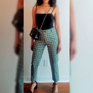Unique pattern ankle length pants from Milan